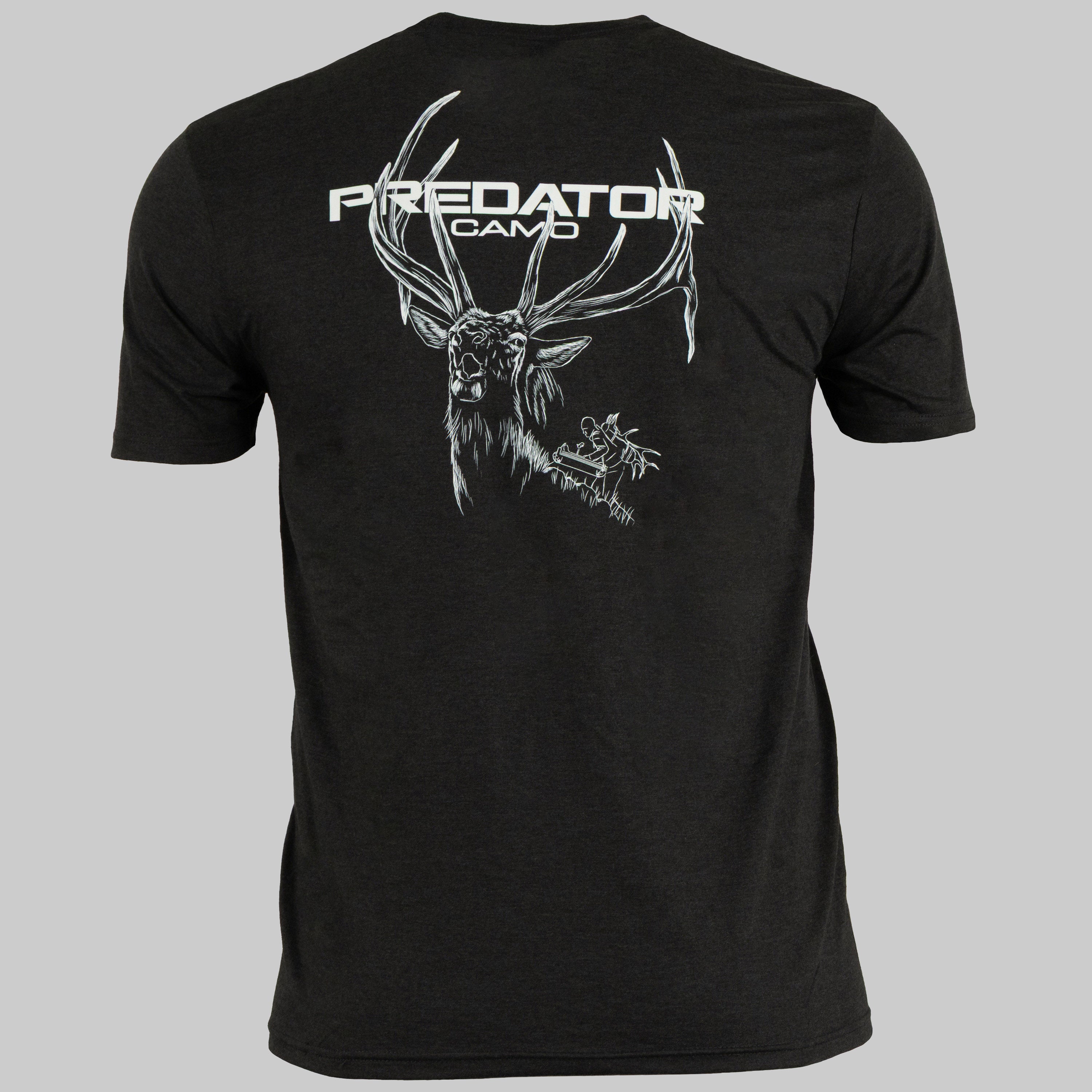 Predator Camo - Ridge Tee - Elk Back View - Black Forest