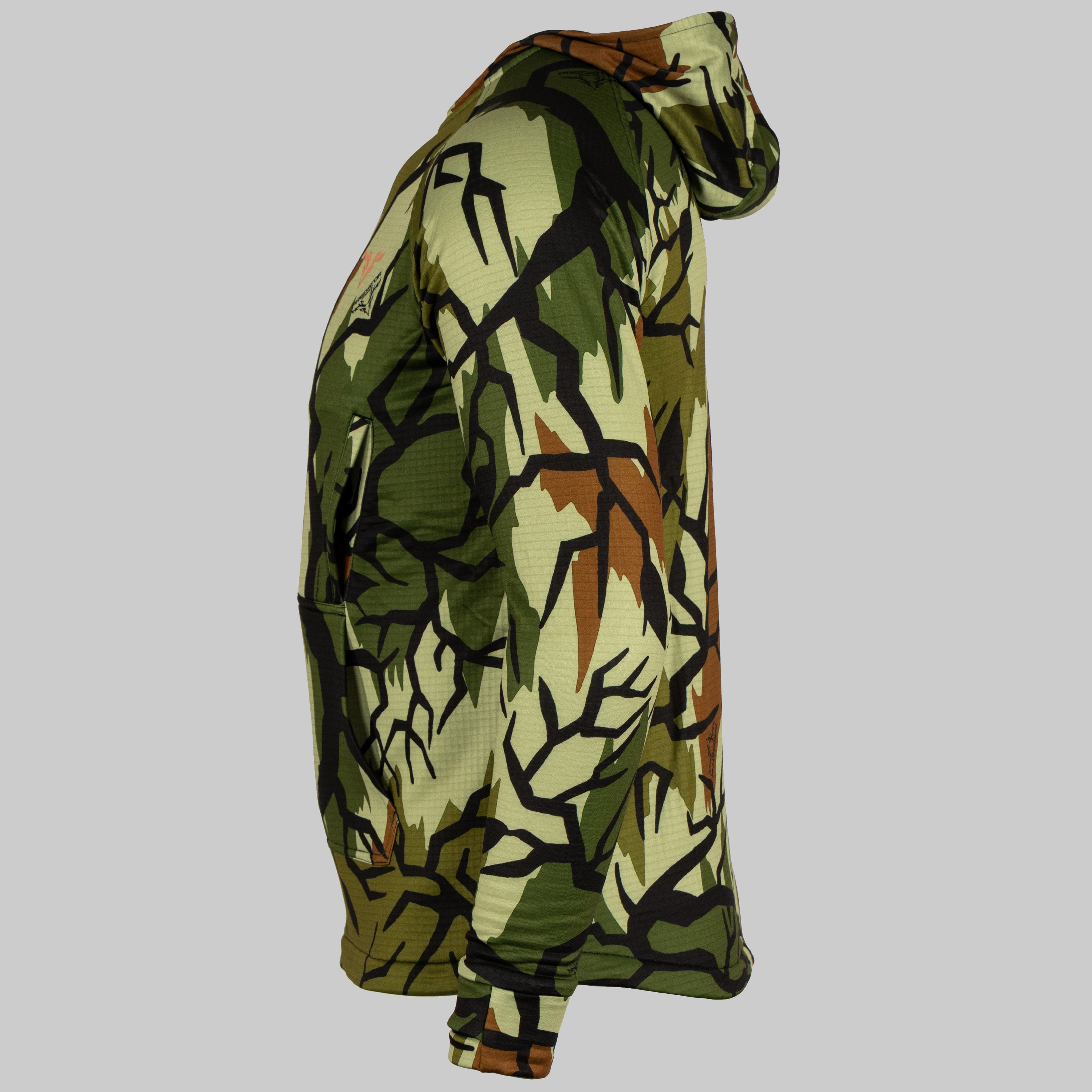 Predator Camo - ThermoGrid Hoodie - Side View - #color_spring-green