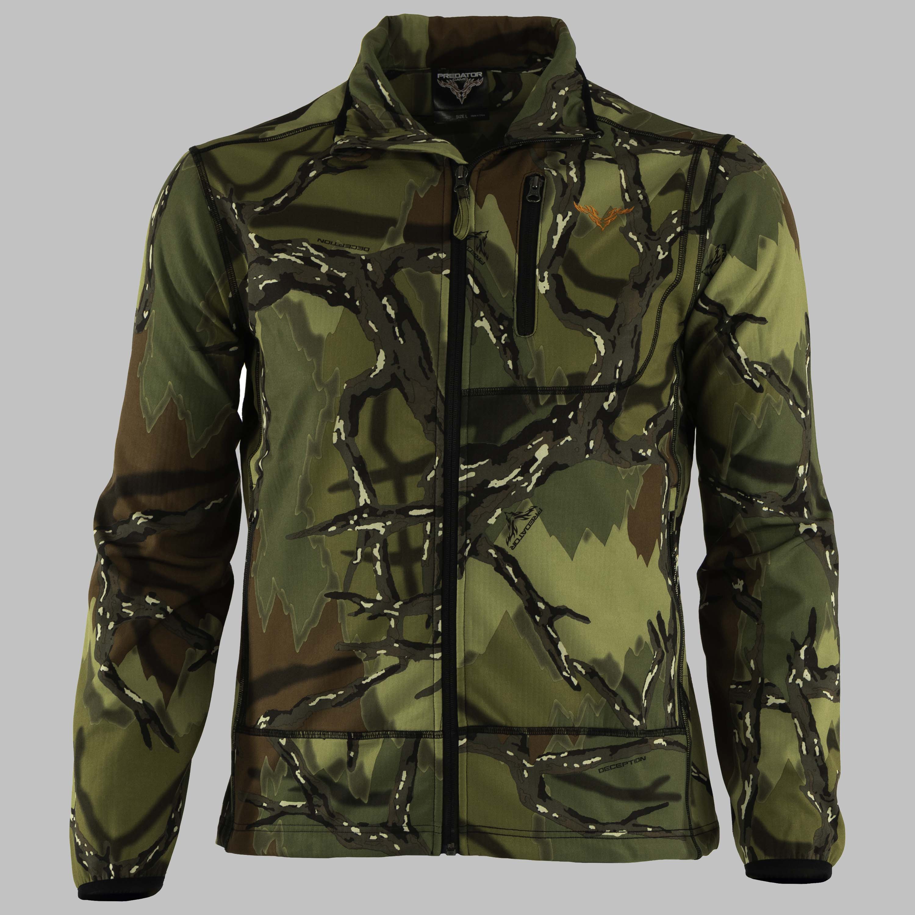 Predator Camo - Alpine Jacket - Front View - #color_green-deception