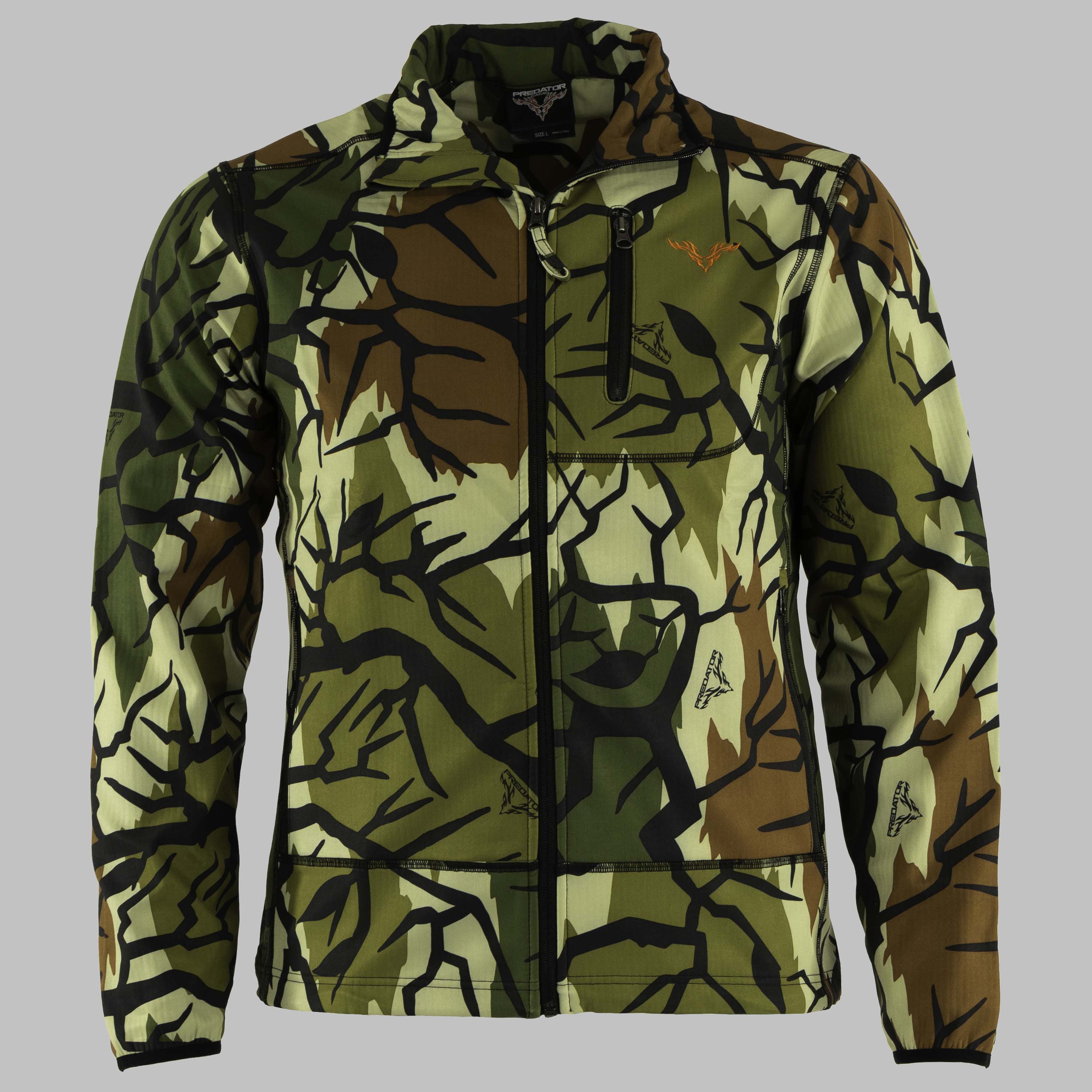 Predator Camo - Alpine Jacket - Front View - #color_spring-green