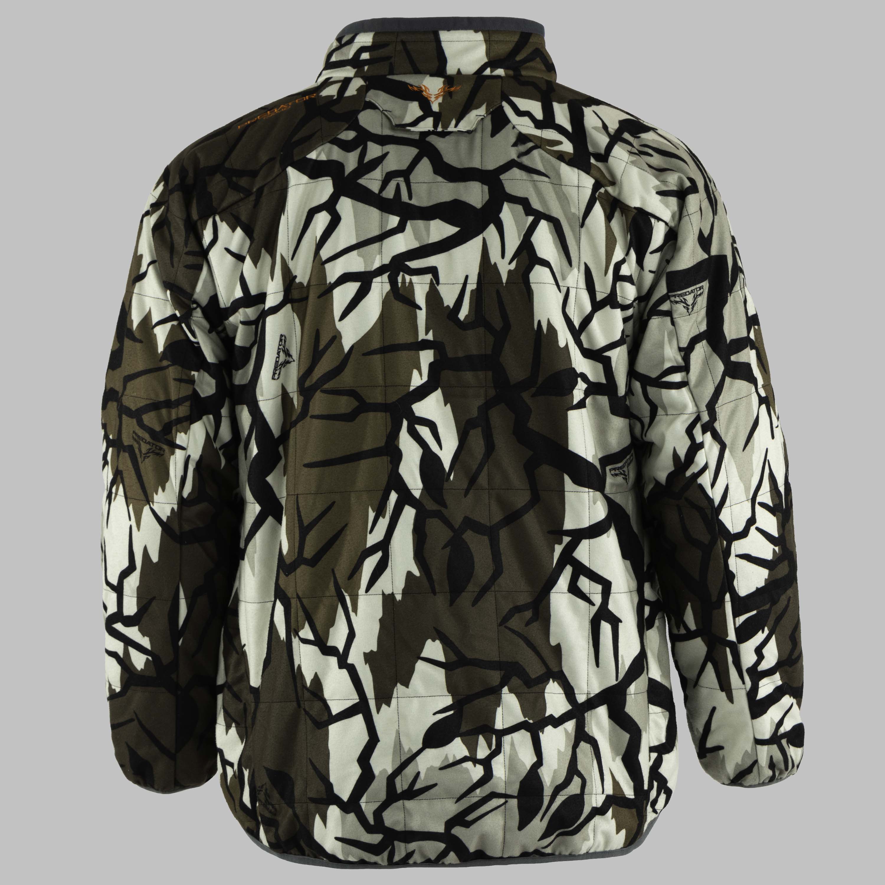 Predator Camo Ambush insulated jacket back view #color_fall-gray