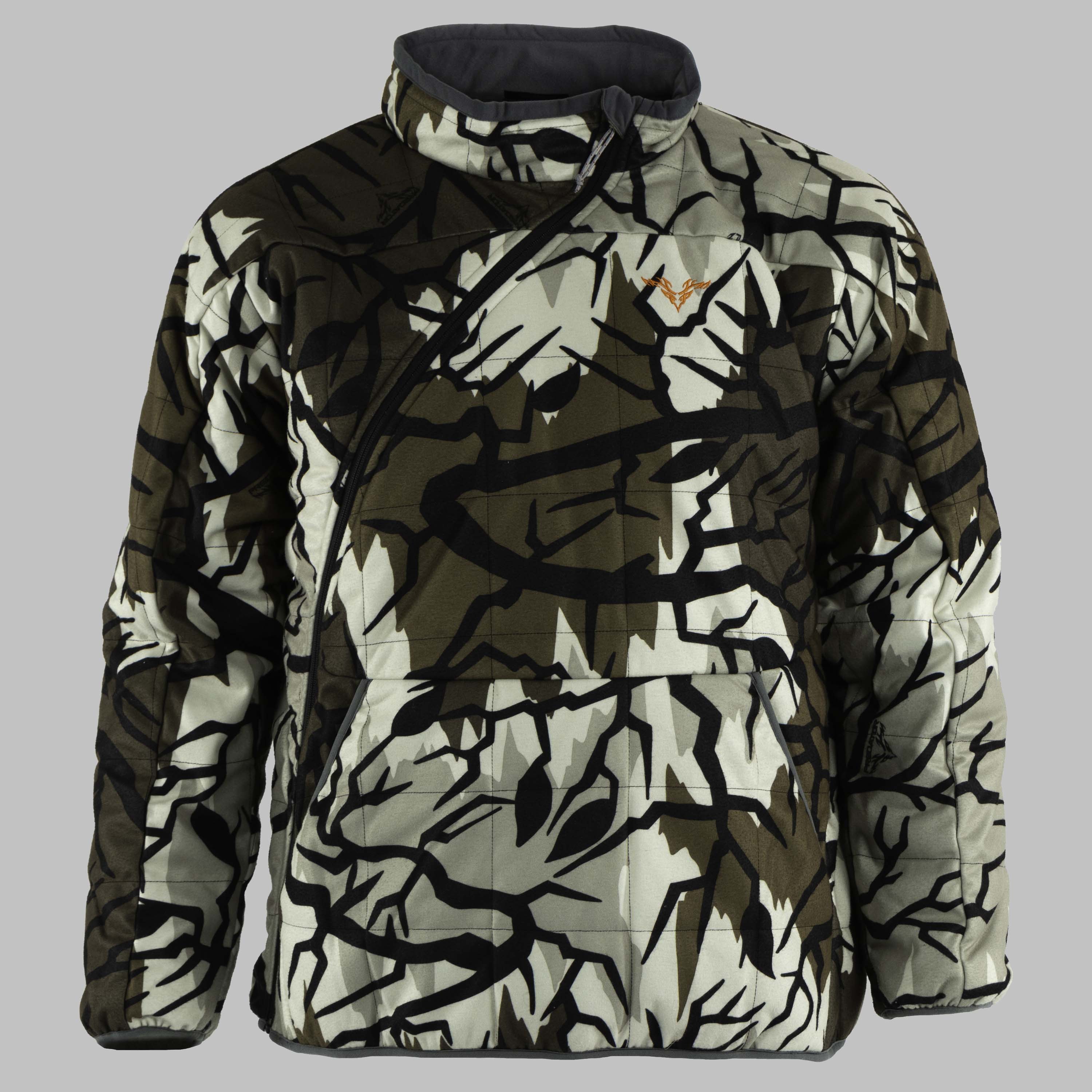 Predator Camo Ambush insulated jacket front view #color_fall-gray
