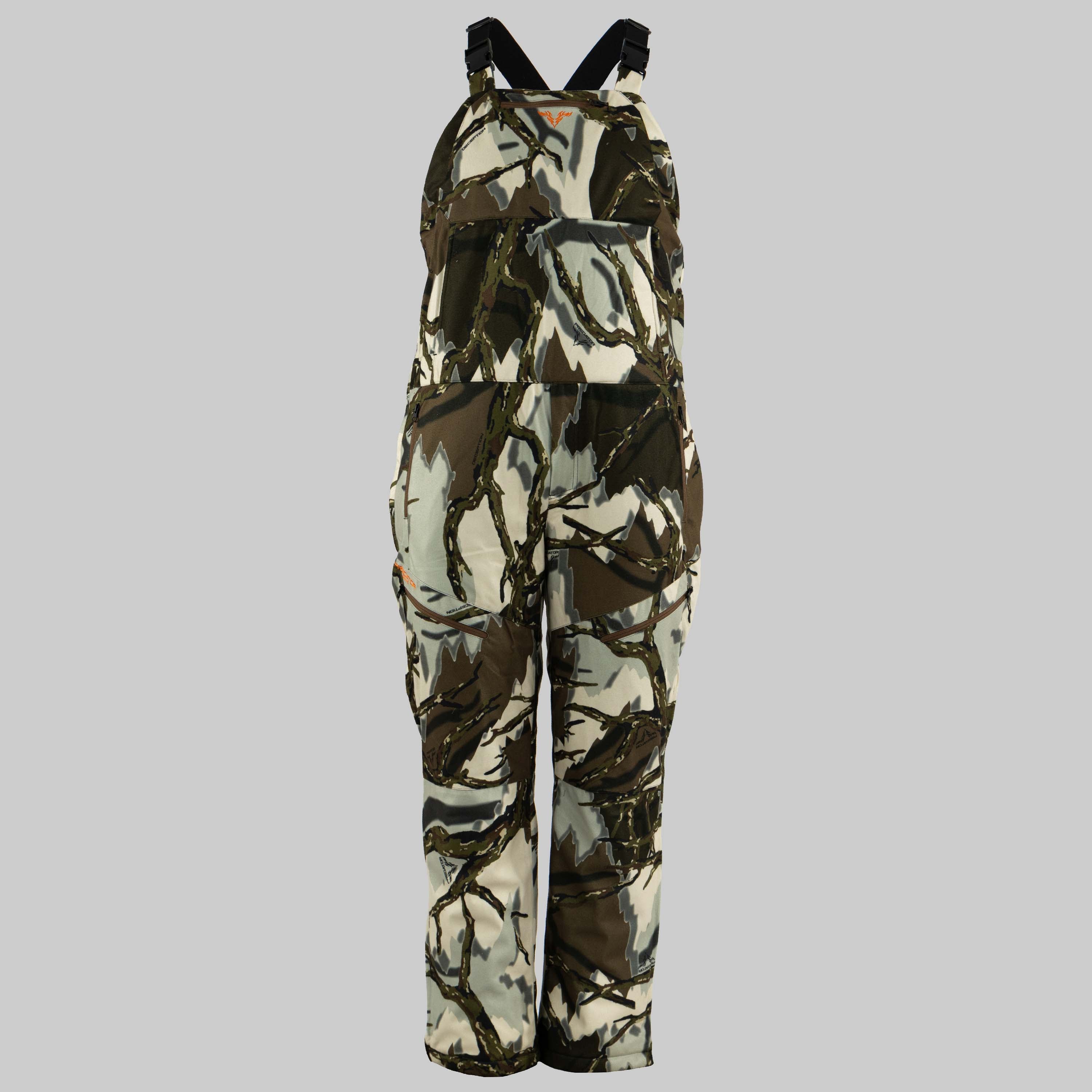 Predator Camo - Ambush Insulated Bib - Front View - #color_brown-deception