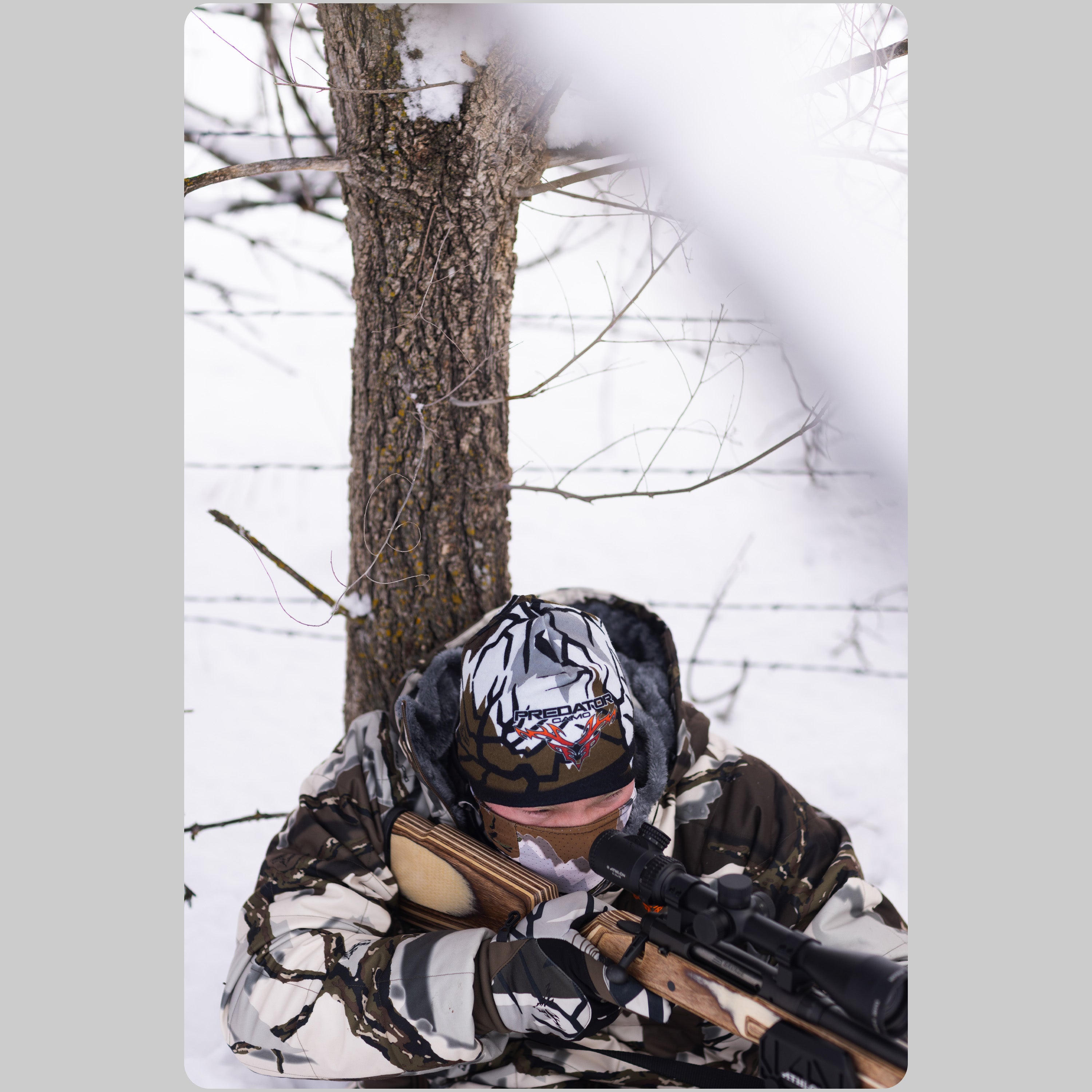 Predator Camo - Lifestyle Reversible Logo Beanie - #color_fall-gray