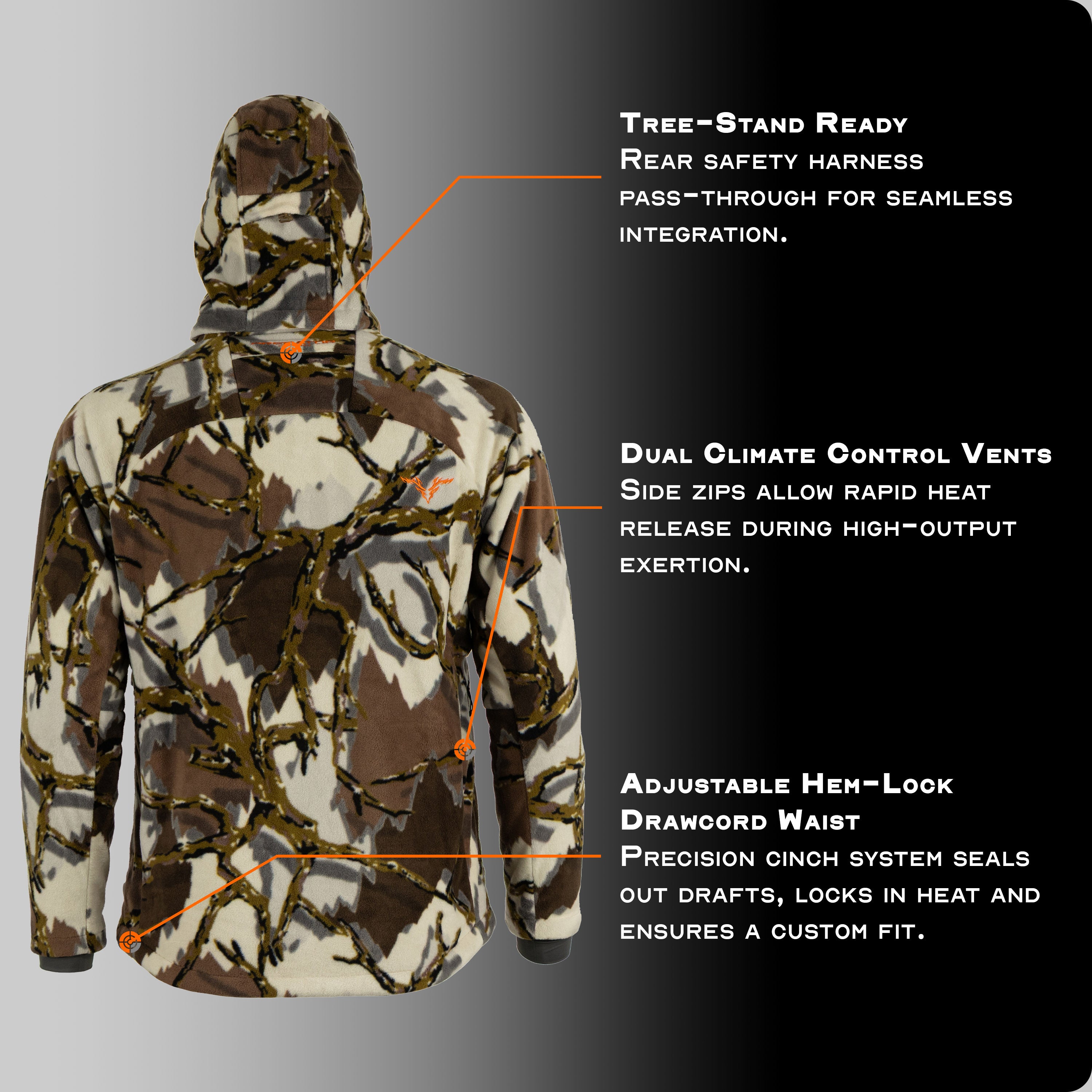 Predator Camo - Prod Promo Vantage X Jacket - Back View - #color_brown-deception
