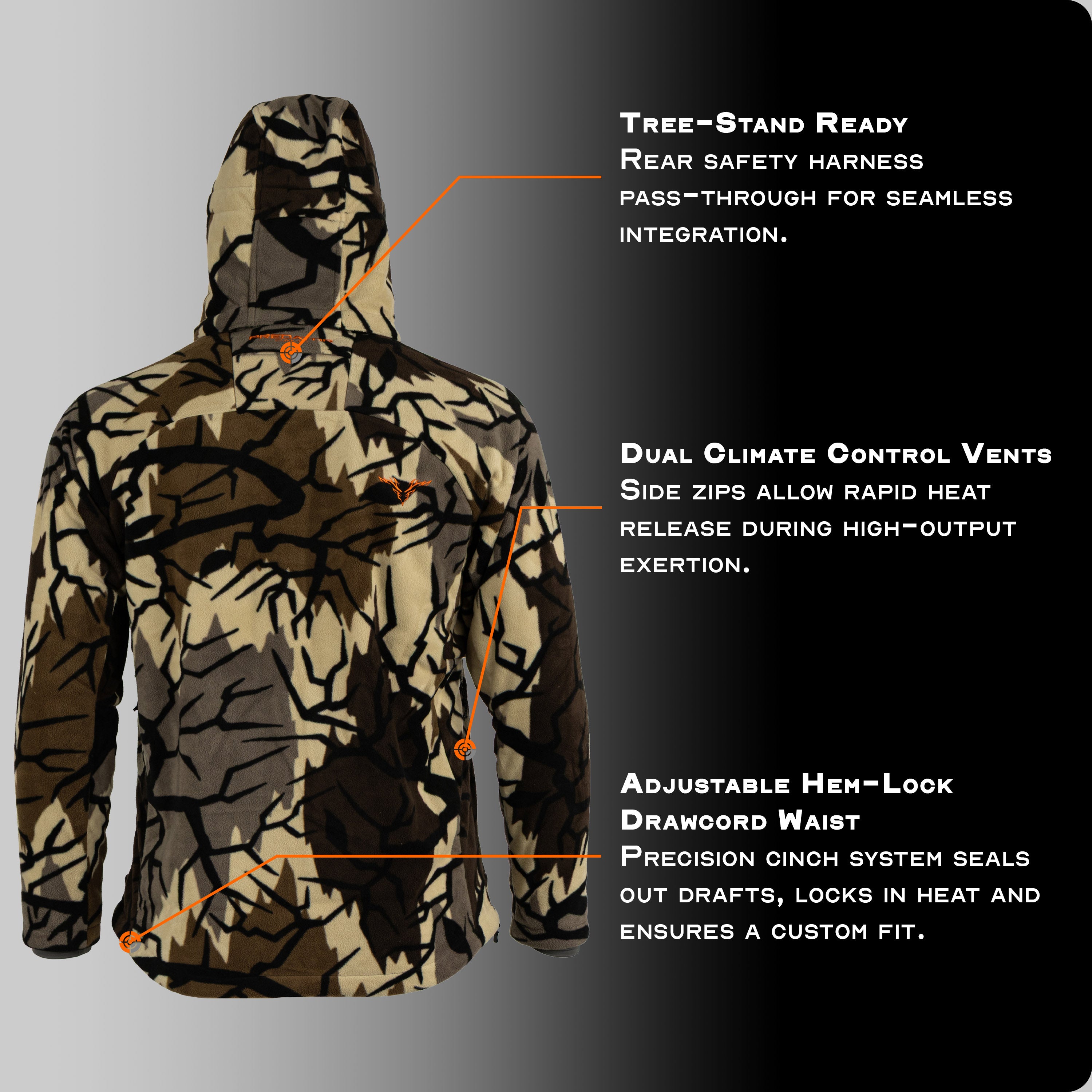 Predator Camo - Prod Promo Vantage X Jacket - Back View - #color_fall-brown
