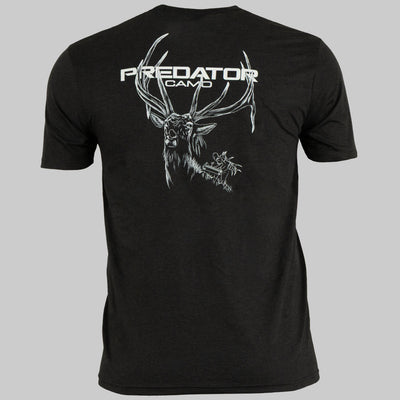 Predator Camo - Ridge Tee - Elk Back View - Black Forest
