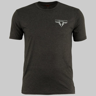 Predator Camo - Ridge Tee - Front View - Heathered Charcoal