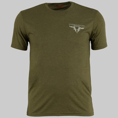 Predator Camo - Ridge Tee - Front View - Military Green Frost