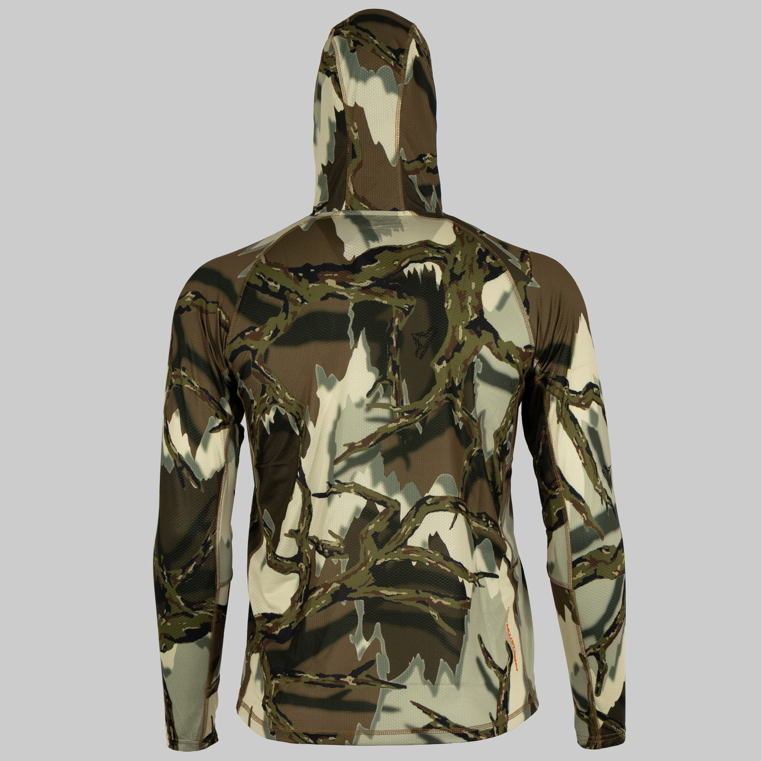 Predator camo vapor lite hoodie back view #color_brown-deception