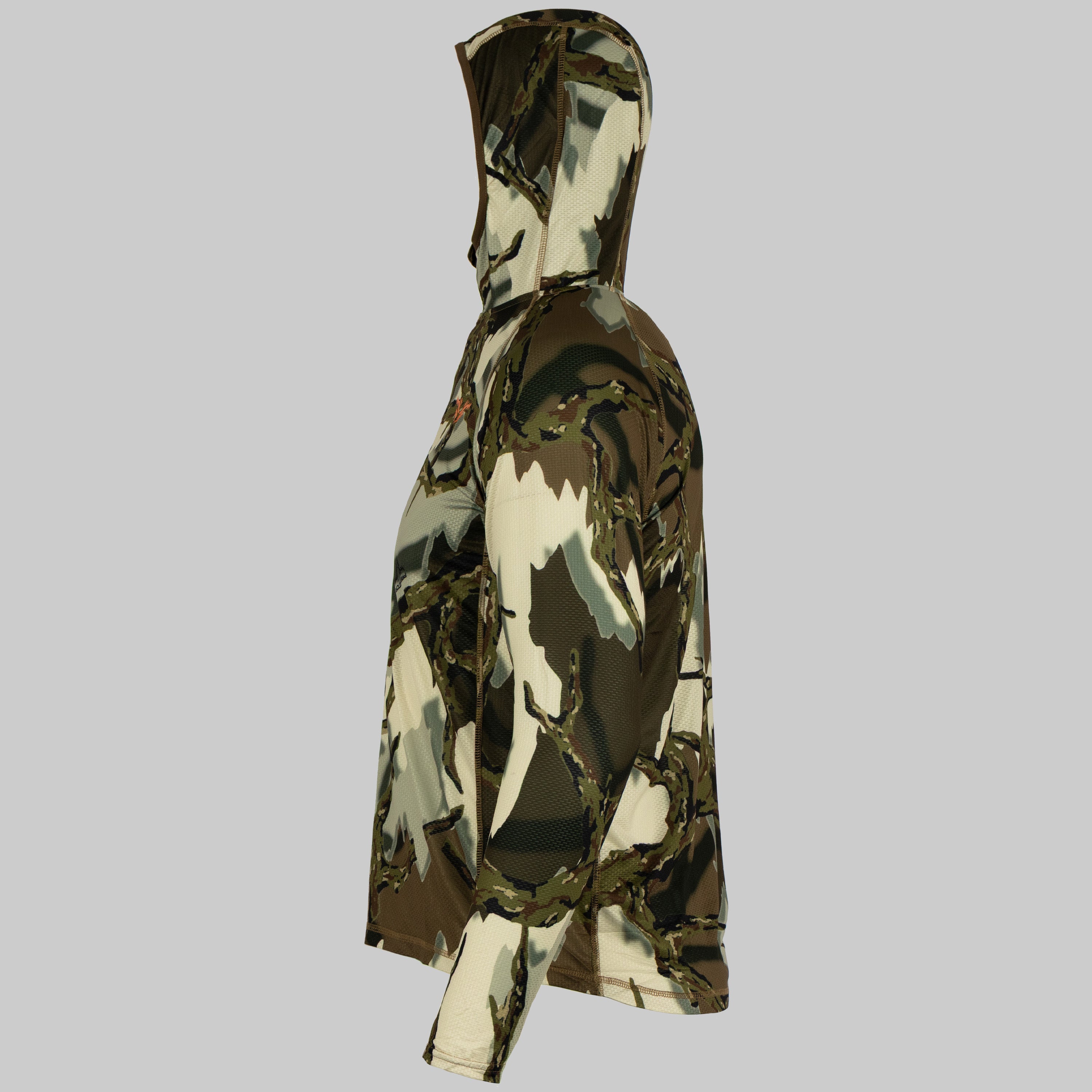 Predator camo vapor lite hoodie side view #color_brown-deception