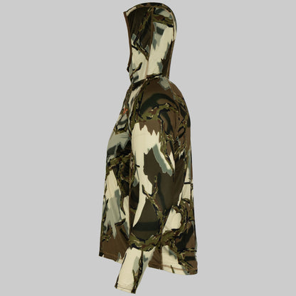 Predator camo vapor lite hoodie side view #color_brown-deception