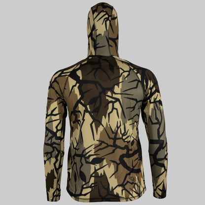 Predator Camo - Vapor Lite Hoodie - Back View - #color_fall-brown