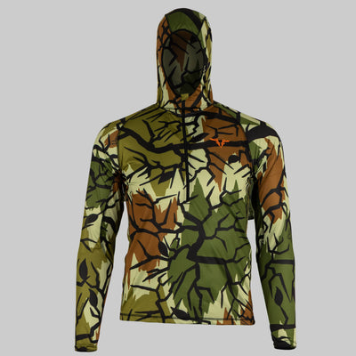Predator Camo - Vapor Lite Hoodie - Front View without Mask - #color_spring-green