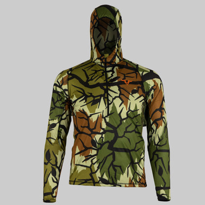 Predator Camo - Vapor Lite Hoodie - Front View without Mask - #color_spring-green