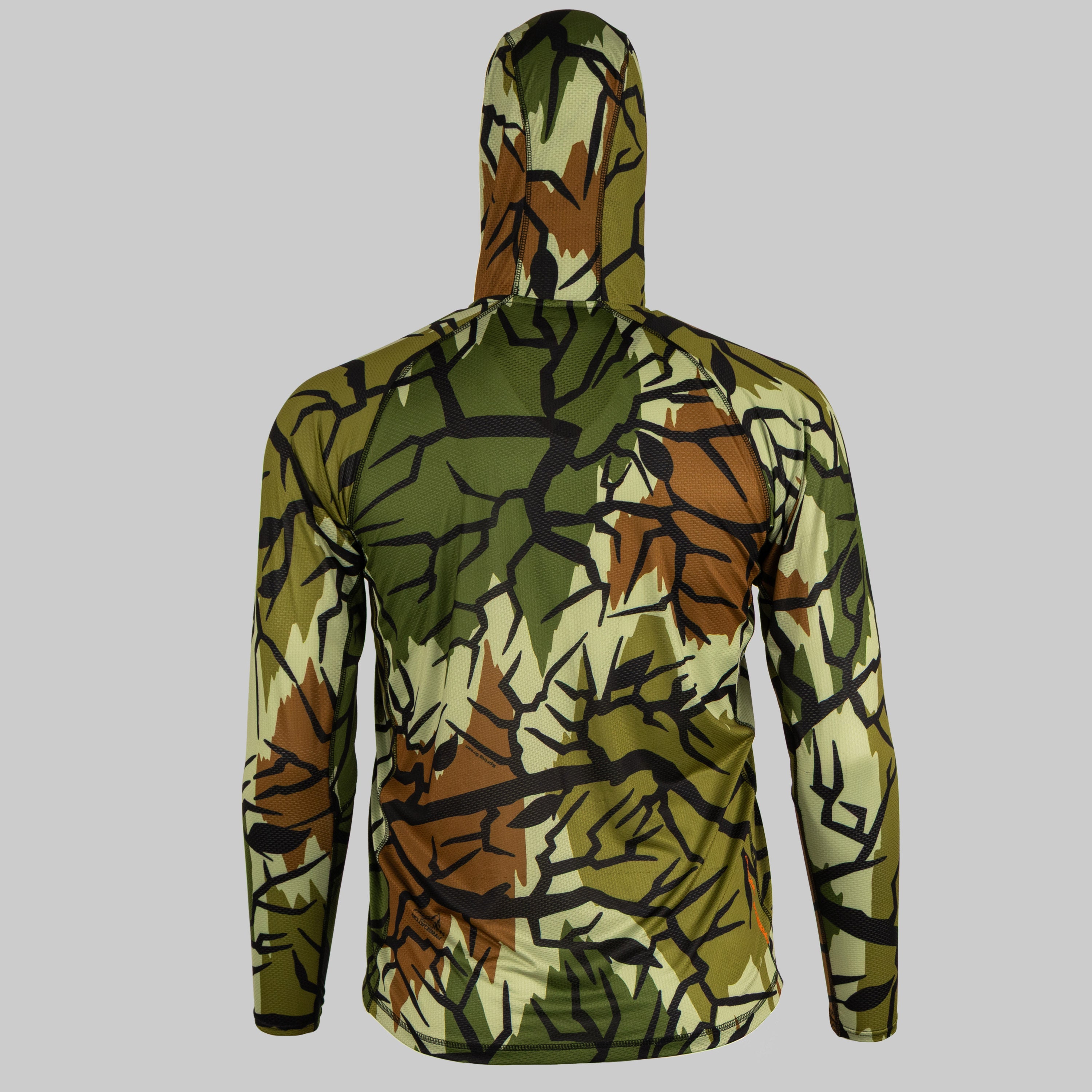 Predator camo vapor lite hoodie back view #color_spring-green