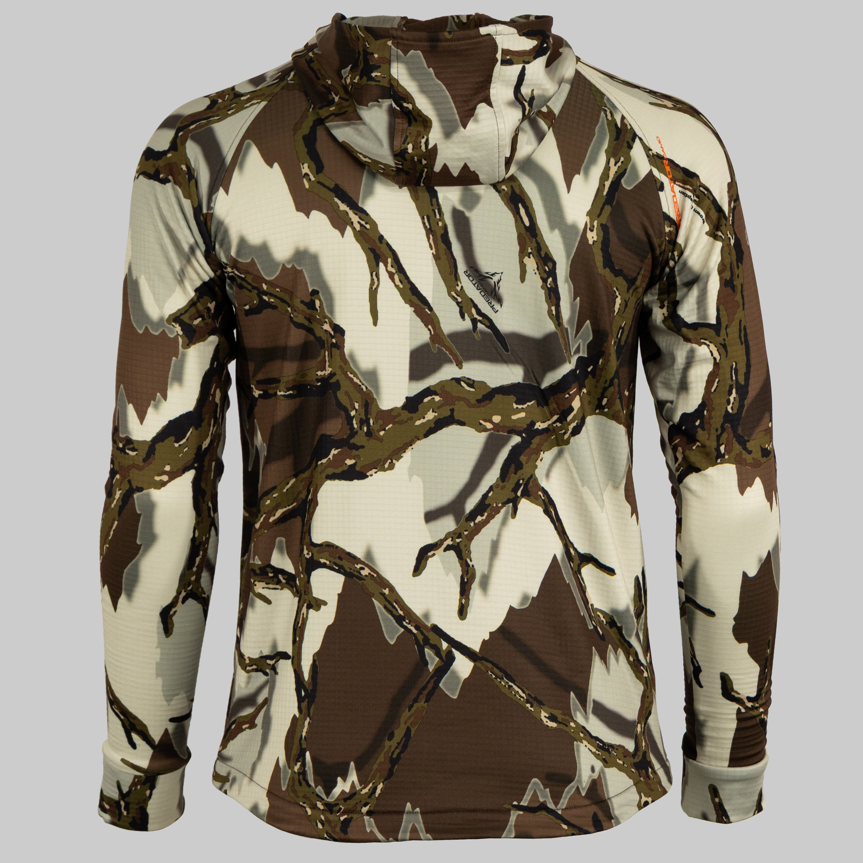 Predator Camo - ThermoGrid Hoodie - Back View - #color_brown-deception
