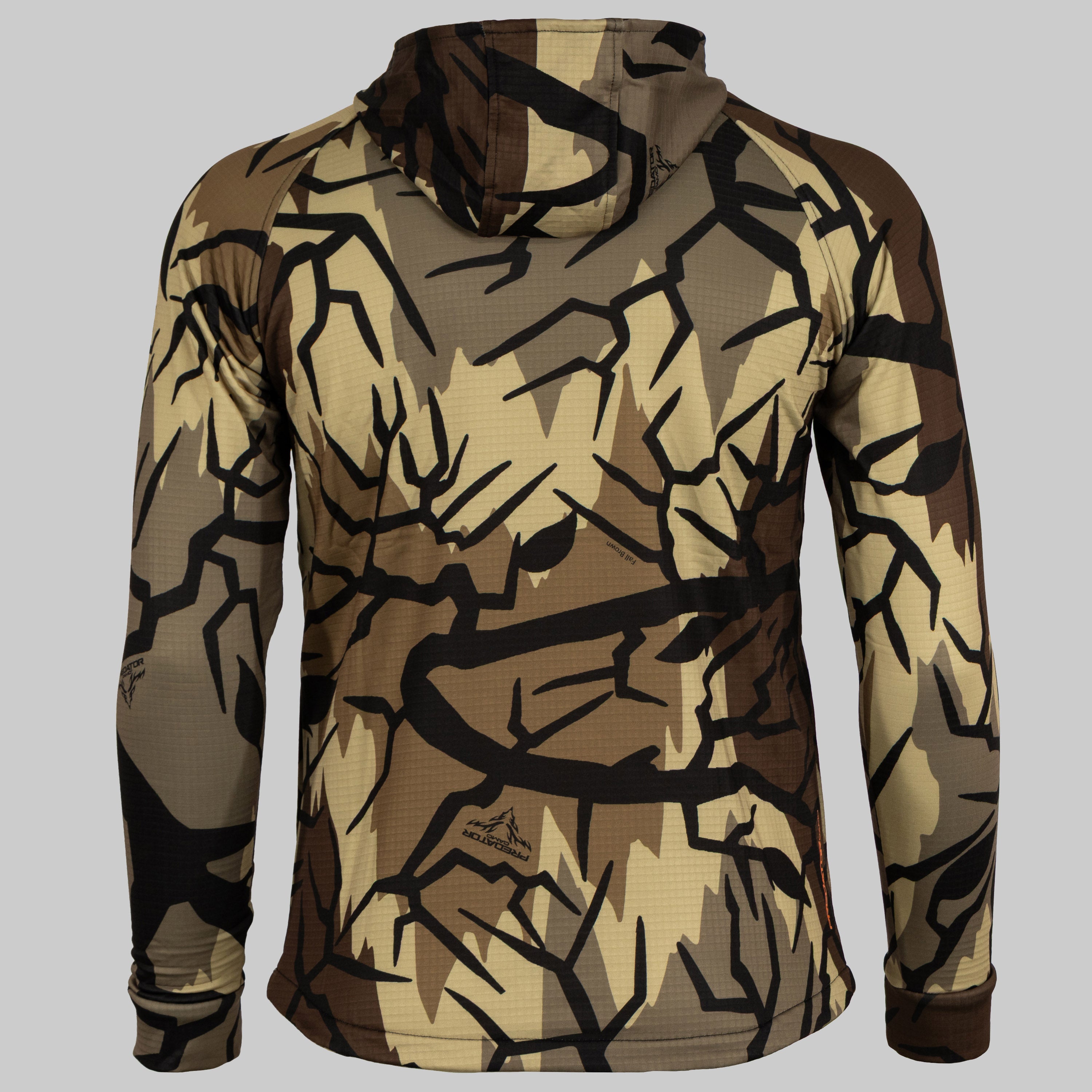 Predator Camo - ThermoGrid Hoodie - Back View - #color_fall-brown