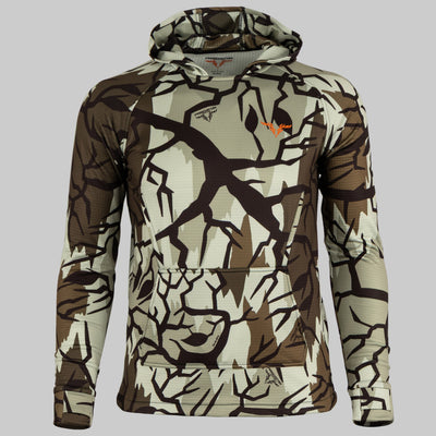 Predator Camo - ThermoGrid Hoodie - Front View - #color_fall-gray