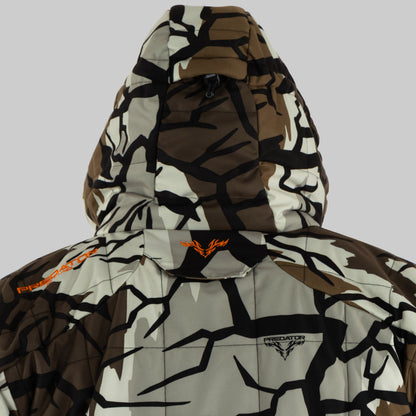 Predator Camo - Ambush 2.0 Jacket - Back Hood Closeup View - #color_fall-gray