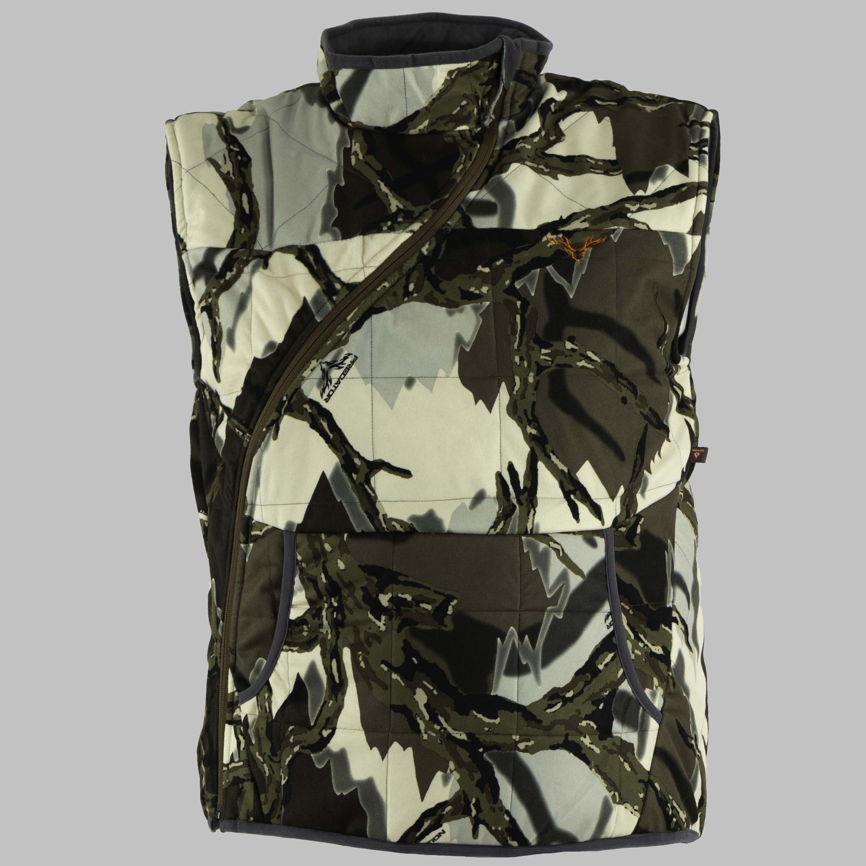 Predator Camo - Ambush Insulated Vest - Front View - #color_brown-deception