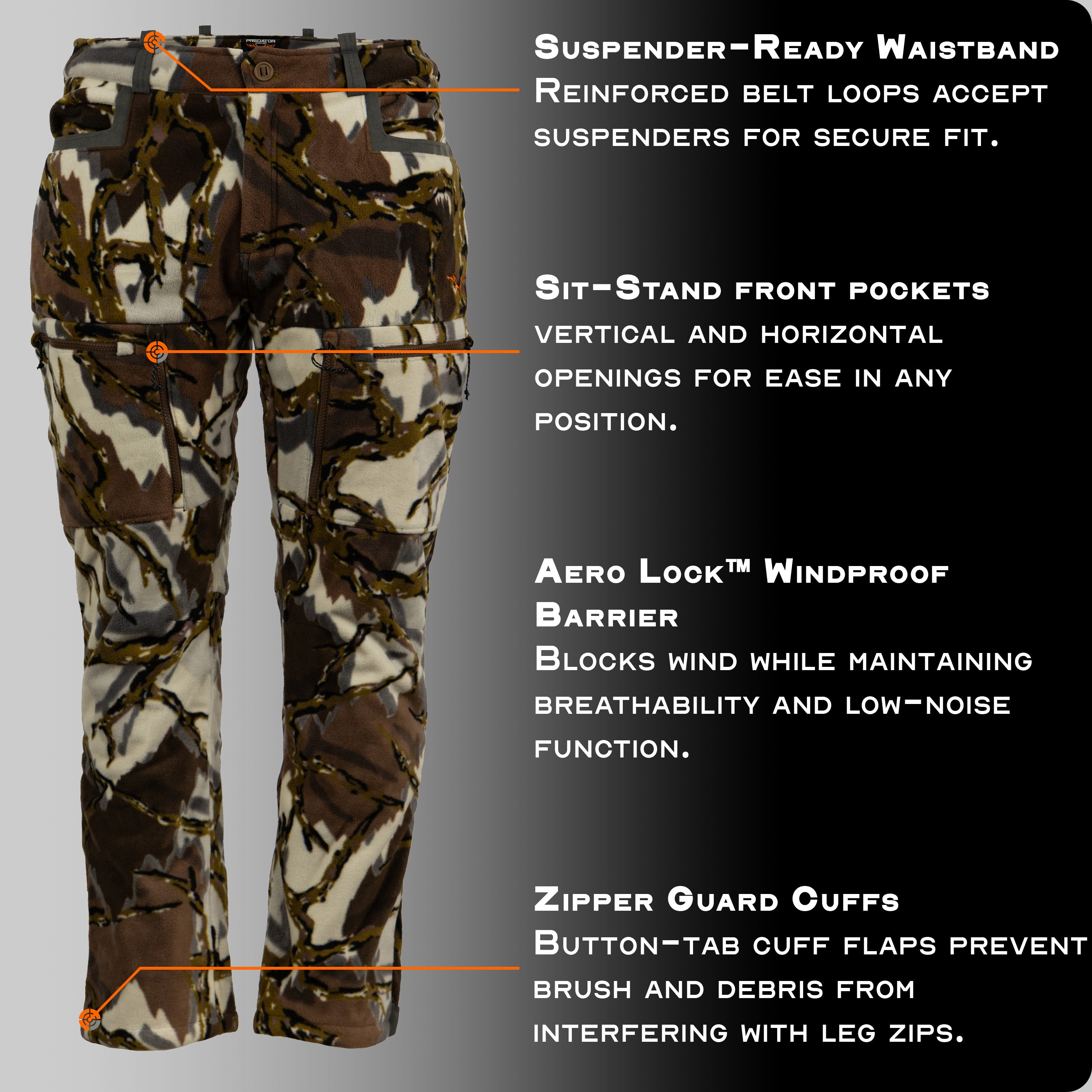 Predator Camo - Prod Promo Vantage X Pant - Front View - #color_brown-deception