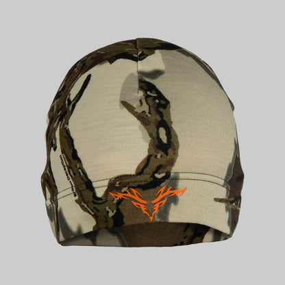 Predator Camo - Merino 250 Beanie - Front View - #color_brown-deception