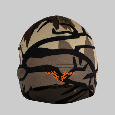 Predator Camo - Merino 250 Beanie - Front View - #color_fall-brown
