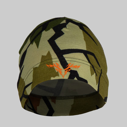 Predator Camo - Merino 250 Beanie - Front View - #color_spring-green